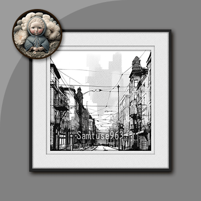 HQ Achromatic City Square Painting #2 Sellable Extra C Samtuse963 logo