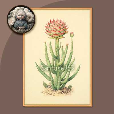 Classic Cactus Painting #3 Sellable Extra A Samtuse963 logo
