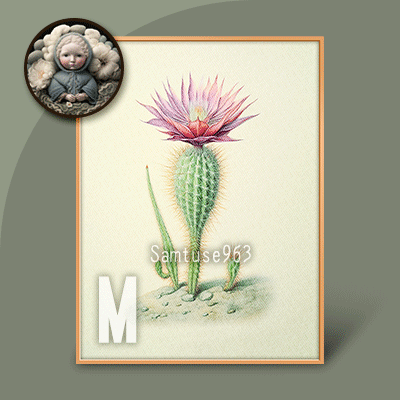 HQ Medium Table Painting Classic Cactus #1 Samtuse963 logo