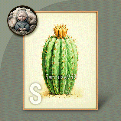 HQ Small Table Painting Classic Cactus #1 logo