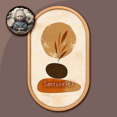 HQ Minimalism Stacked Stones Oval Frame #1 Samtuse963 logo