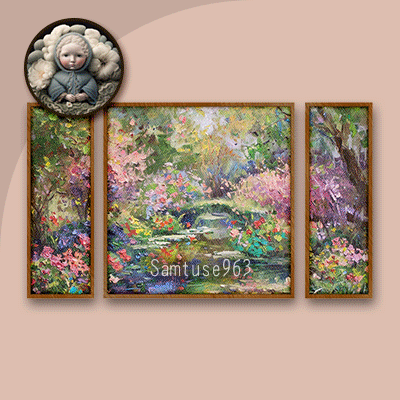 HQ Impressionist Landscape Triptych #1 Sellable Extra E Samtuse963 logo