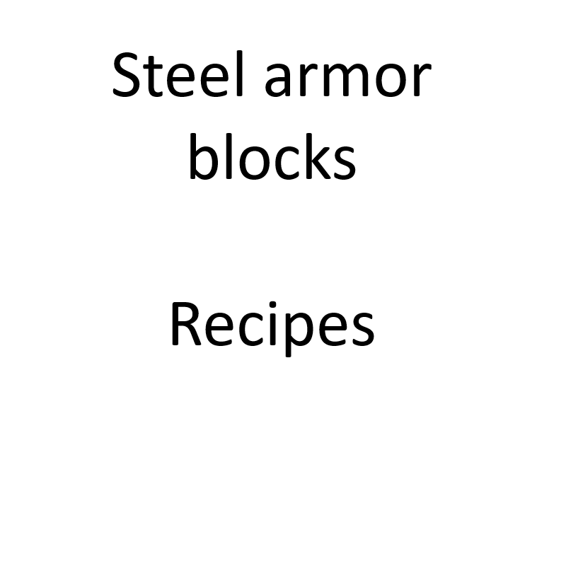 Steel Armor Blocks Recipes