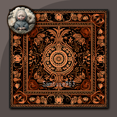 HQ Medieval Classical Square Dance Rug #5 Samtuse963 logo
