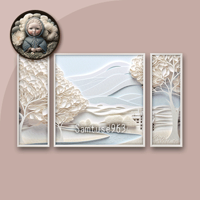 HQ Paper Craft Art Triptych #1 Sellable Extra E Samtuse963 logo