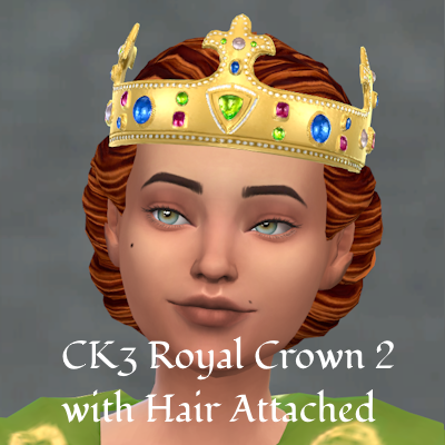 CK3 Royal Crown 2 - with Hair Attached logo