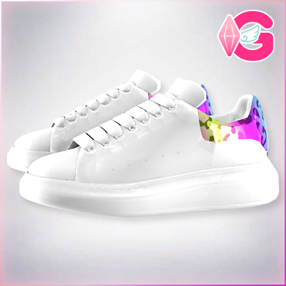AMQ Women's Iridescent Oversize Sneakers [HQ compatible] logo