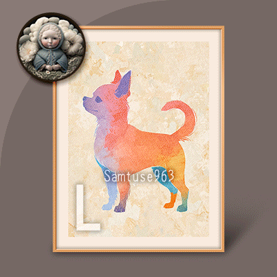 HQ Large Table Painting Minimalist Dog #1 logo