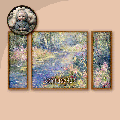 HQ Impressionist Landscape Triptych #2 Sellable Extra E Samtuse963 logo