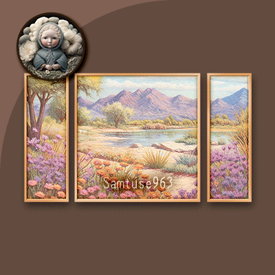 HQ Summer Landscape Triptych #3 Sellable Extra E Samtuse963 logo