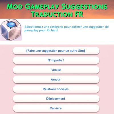 Mod Custom Gameplay Suggestions System par Lumpinou - Trad FR logo
