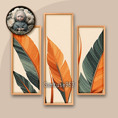 HQ Minimalist Plant Triptych #1 Sellable Extra B Samtuse963 logo