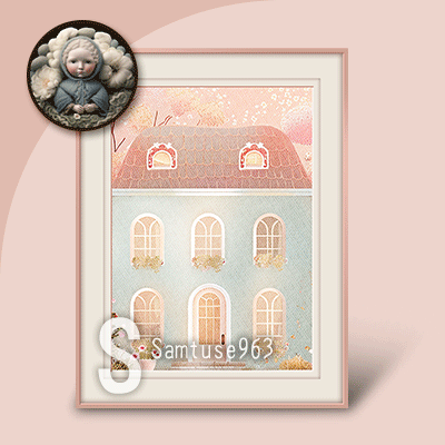 HQ Small Table Painting Pastel Street #1 Samtuse963 logo