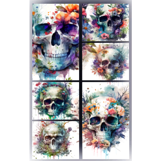 Six Piece Skull Wall Art logo