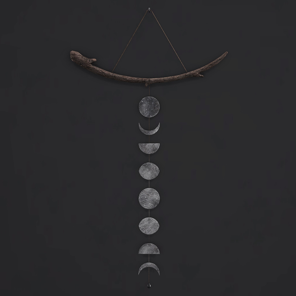 Moon phases wall decor logo