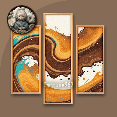 HQ Abstract Modern Triptych #5 Sellable Extra B Samtuse963 logo