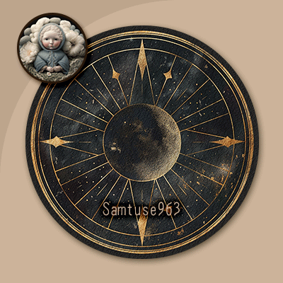 Celestial Round Dance Rug #4 Samtuse963 logo