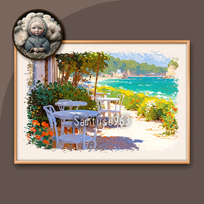 Bistro Landscape Painting #2 Sellable Samtuse963 logo