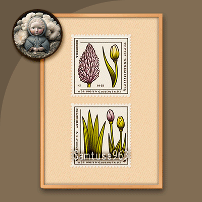 Botanical Postage Stamp #2 Sellable Extra A Samtuse963 logo