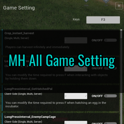 MH All Game Setting
