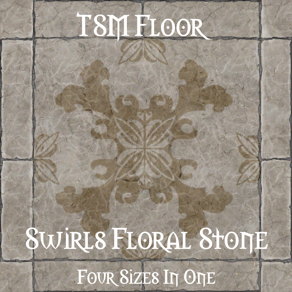 TSM Floor - Swirls Floral Stone logo