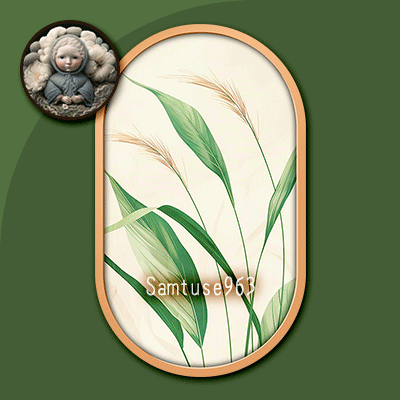 HQ Minimalist Plant Oval Frame #1 Samtuse963 logo