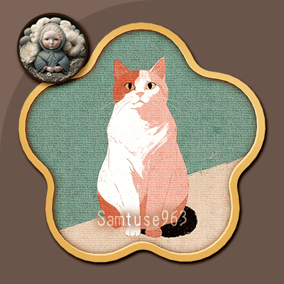 Cute Cat Flower Frame #3 Sellable Samtuse963 logo