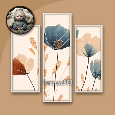 HQ Minimalist Flower Triptych #2 Sellable Extra B Samtuse963 logo