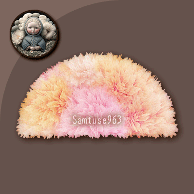 HQ Pastel Fluffy Half Circle Dance Rug #2 Samtuse963 logo