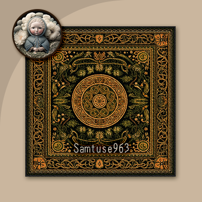 Medieval Classical Square Dance Rug #6 Samtuse963 logo