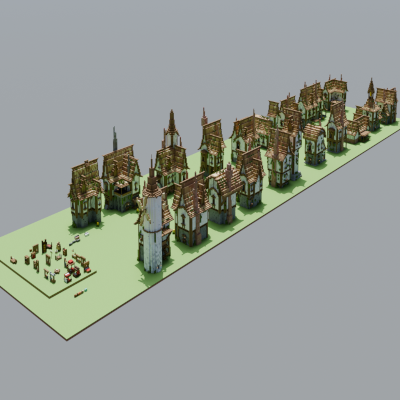 Villager - 20 medieval houses bundle logo