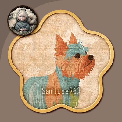 Cute Dog Flower Frame #1 Sellable Samtuse963 logo