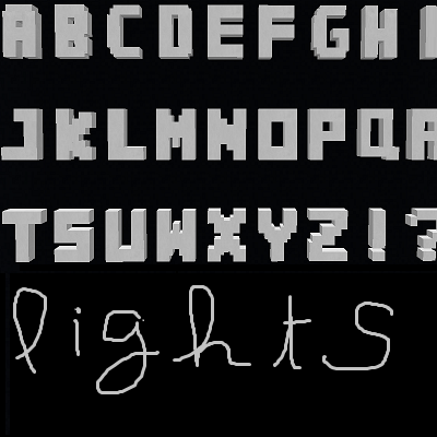 Chokbok's alphabet lights and stuff logo