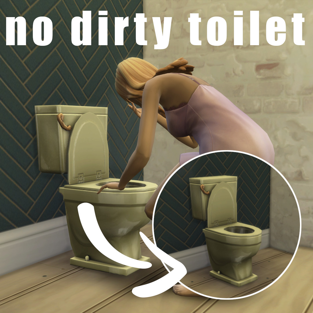 no dirty toilet after throwing up