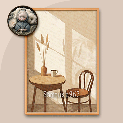Minimalist Cozy Indoor Painting #5 Sellable Extra A Samtuse963 logo