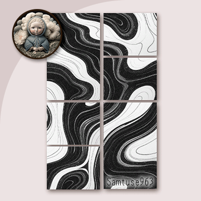 HQ Achromatic Modern Collage Painting #1 Samtuse963 logo