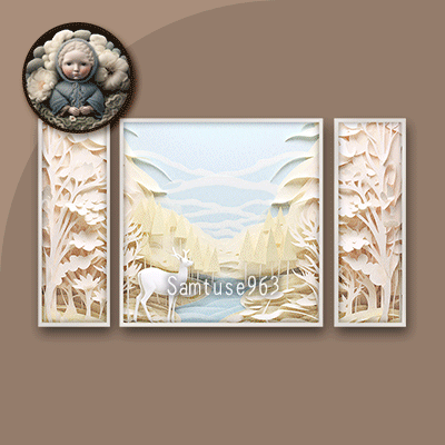 HQ Paper Craft Art Triptych #3 Sellable Extra E Samtuse963 logo