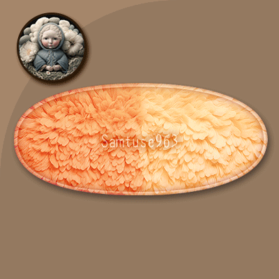Pastel Fluffy Oval Dance Rug #2 Samtuse963 logo