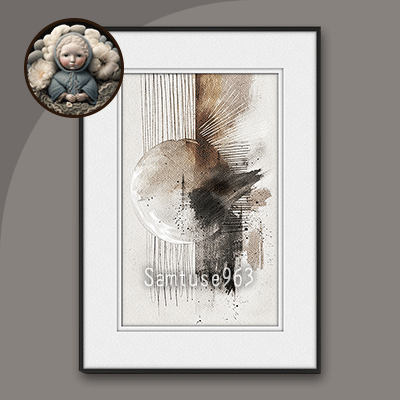 Abstract Achromatic Painting #5 Sellable Extra A Samtuse963 logo