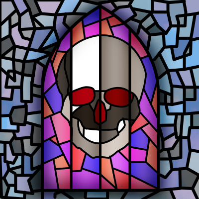 Divine Window - Enemies of Warcraft addition, stained glass UI frame, fully assignable:  Xal'Atath, Whitemane & Kel'Thuzad's cat logo