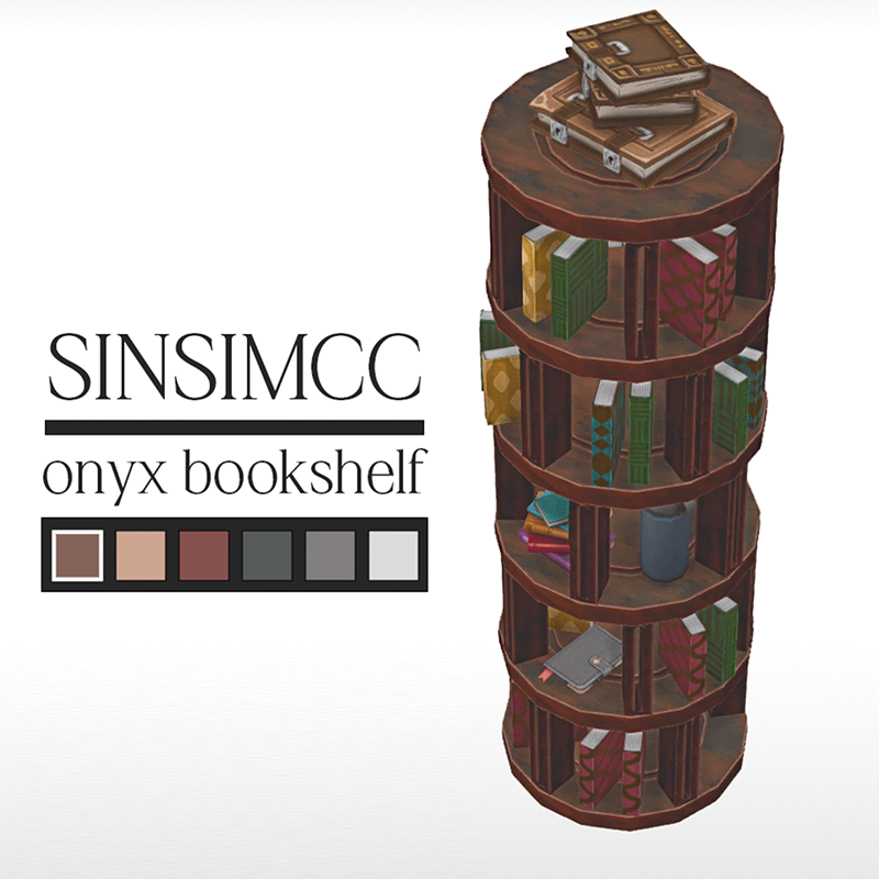 Onyx Bookshelf with Books (Many Custom Decoration Slots) logo