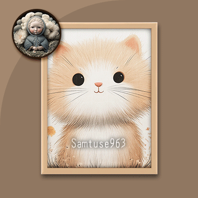 HQ Cute Cat Mini Painting One #1 Extra G Samtuse963 logo