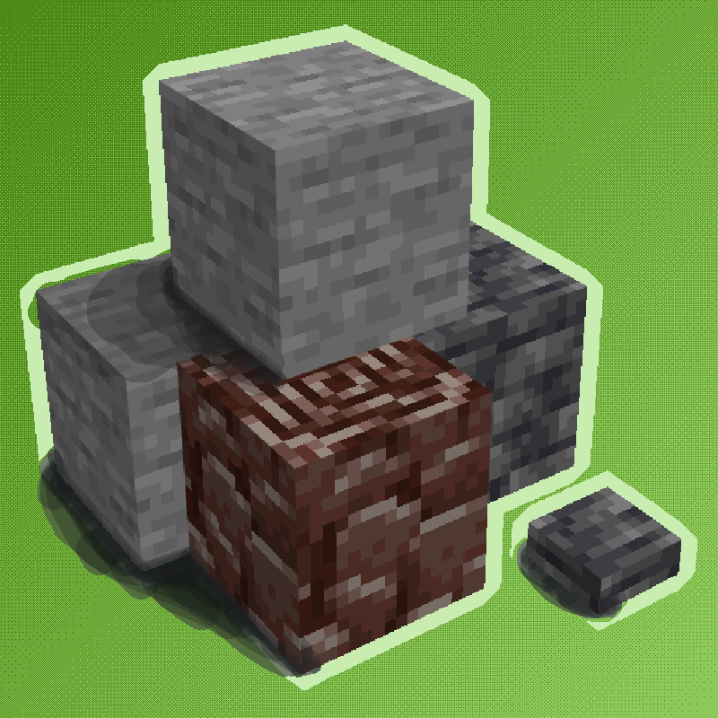 Ancient debris in the Overworld logo