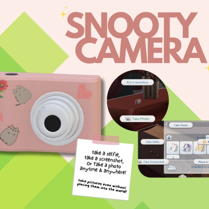 Snooty Camera Mod | Take Photos & Selfies Anytime Anywhere logo