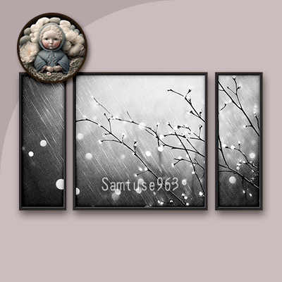 HQ Achromatic Branches Triptych #1 Sellable Extra E Samtuse963 logo
