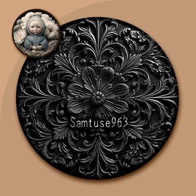 Gothic Round Dance Rug #1 Samtuse963 logo
