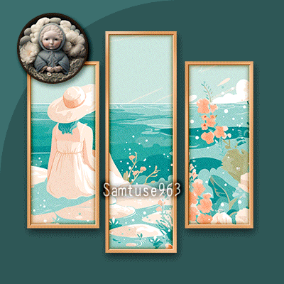 HQ Unwind Time Triptych #3 Sellable Extra B Samtuse963 logo