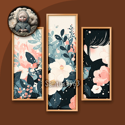 HQ Unwind Time Triptych #1 Sellable Extra B Samtuse963 logo