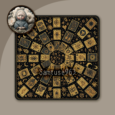 Mysticism Square Dance Rug #1 Samtuse963 logo