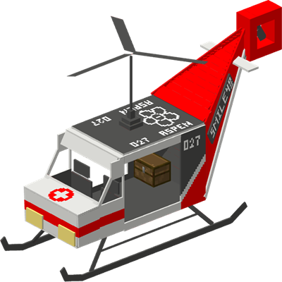 Emergency car and helicopter by JCC
